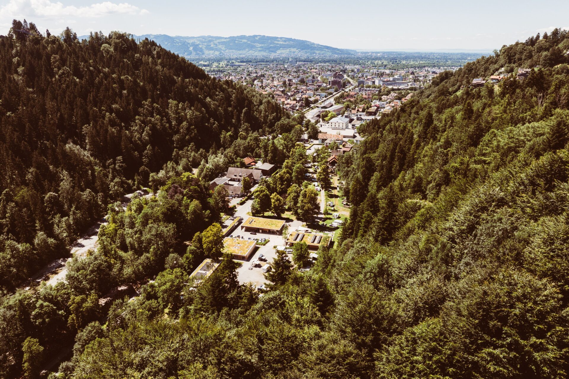 Camping & Aparmtment Dornbirn Luftaufnahme